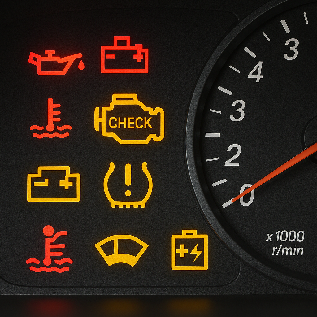 자동차 경고등 이미지