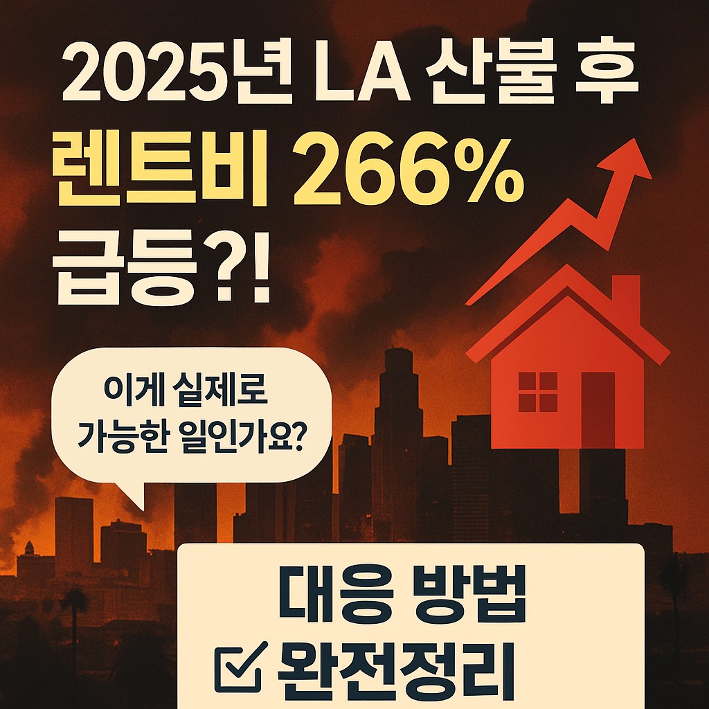2025 LA 산불 후 렌드비 최고 266% 치솟음