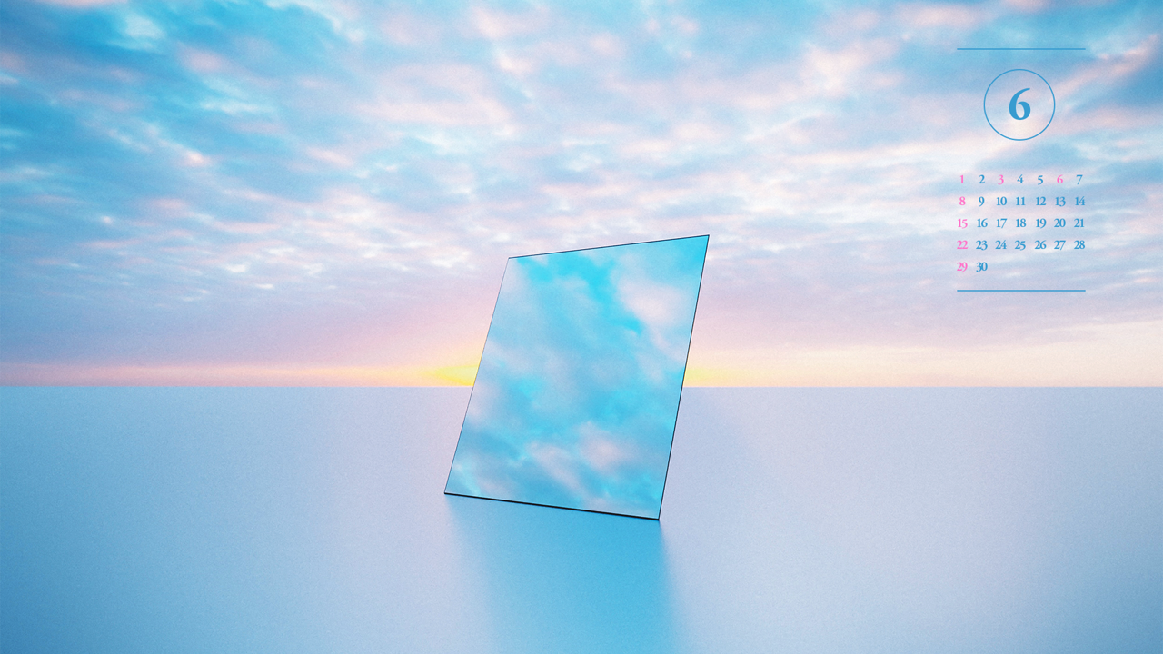 09 구름과 거울 A - 2025년6월 노트북배경화면