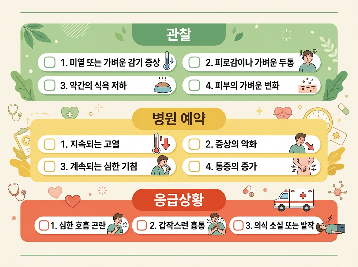 소변 이상 병원 방문 판단 체크리스트 인포그래픽