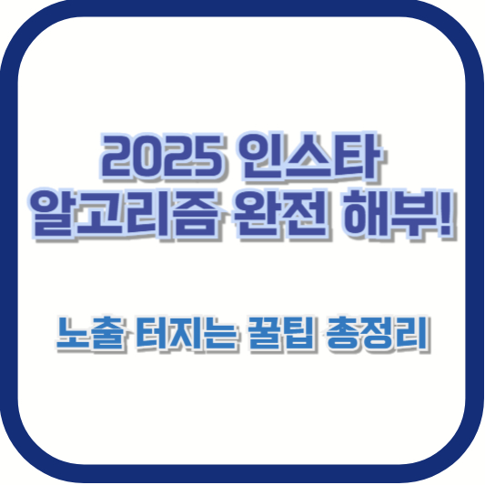 2025 인스타 알고리즘 완전 해부! 노출 터지는 꿀팁 총정리