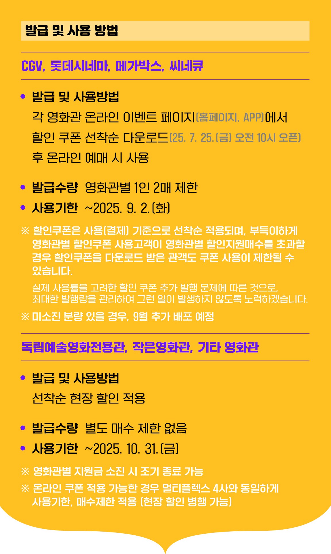 2025 영화관람권 6,000원 할인! CGV·메가박스 등 여름 영화 대축제