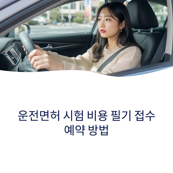 운전면허 시험 비용 필기 접수 예약 방법 요약 이미지
