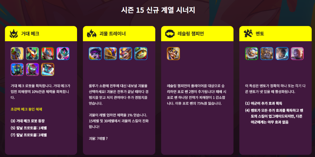 롤체 시즌15 시작일 롤토체스 패치노트 TFT 핵심 변경 사항 후기2