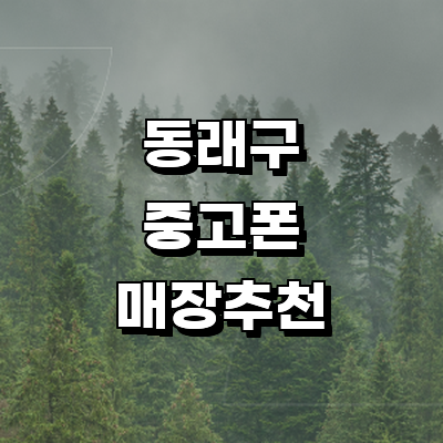 부산 동래구 중고폰