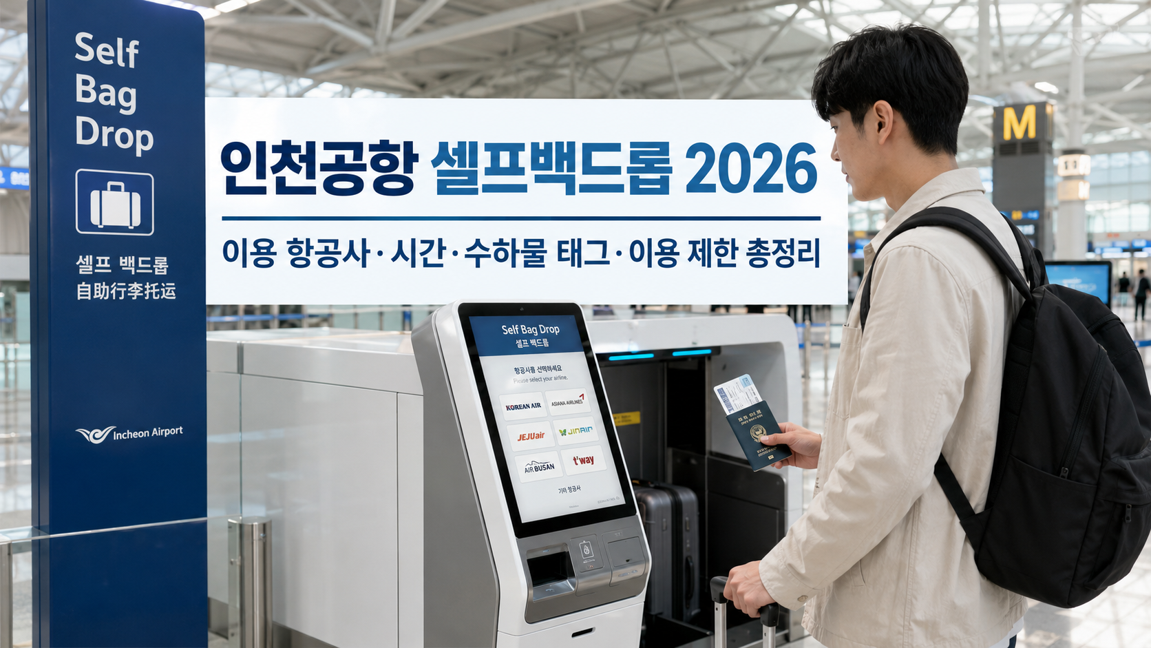인천공항 셀프백드롭 2026｜이용 항공사&middot;시간&middot;수하물 태그&middot;이용 제한 총정리