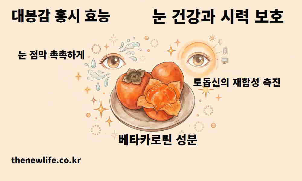 대봉감 홍시 효능 눈 건강 시력 보호