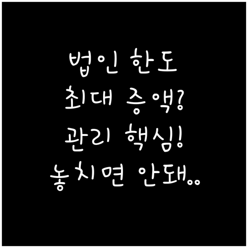 사업 확장을 위한 법인카드 한도 조정..