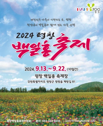 평창 백일홍 축제 2024: 축제 일정, 입장료, 찾아가는 길,주변 맛집 소개