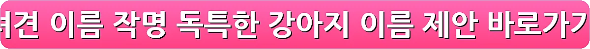 반려견 이름 작명 독특한 강아지 이름 제안_5