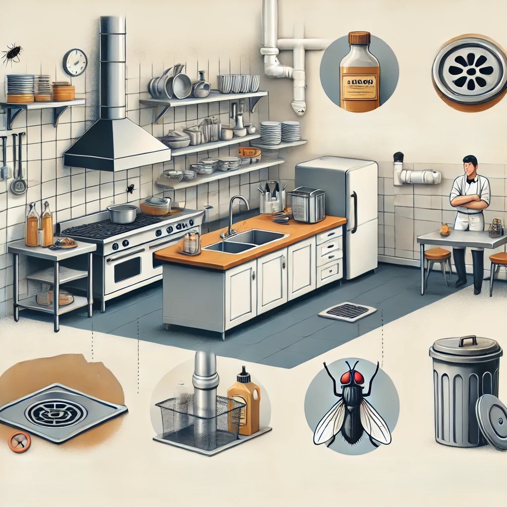 음식점 나방파리 문제점 사진