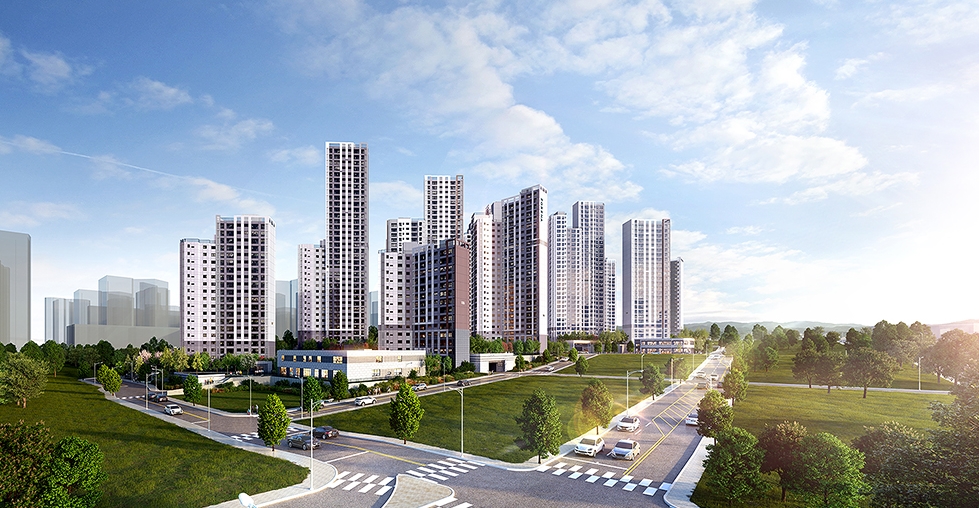 한화 포레나 인천구월 조감도입니다