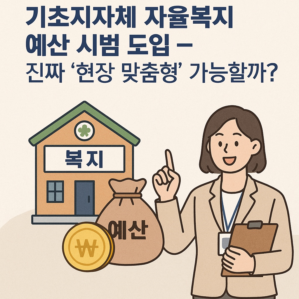 기초지자체 자율복지 예산 시범 도입 – 진짜 ‘현장 맞춤형’ 가능할까?