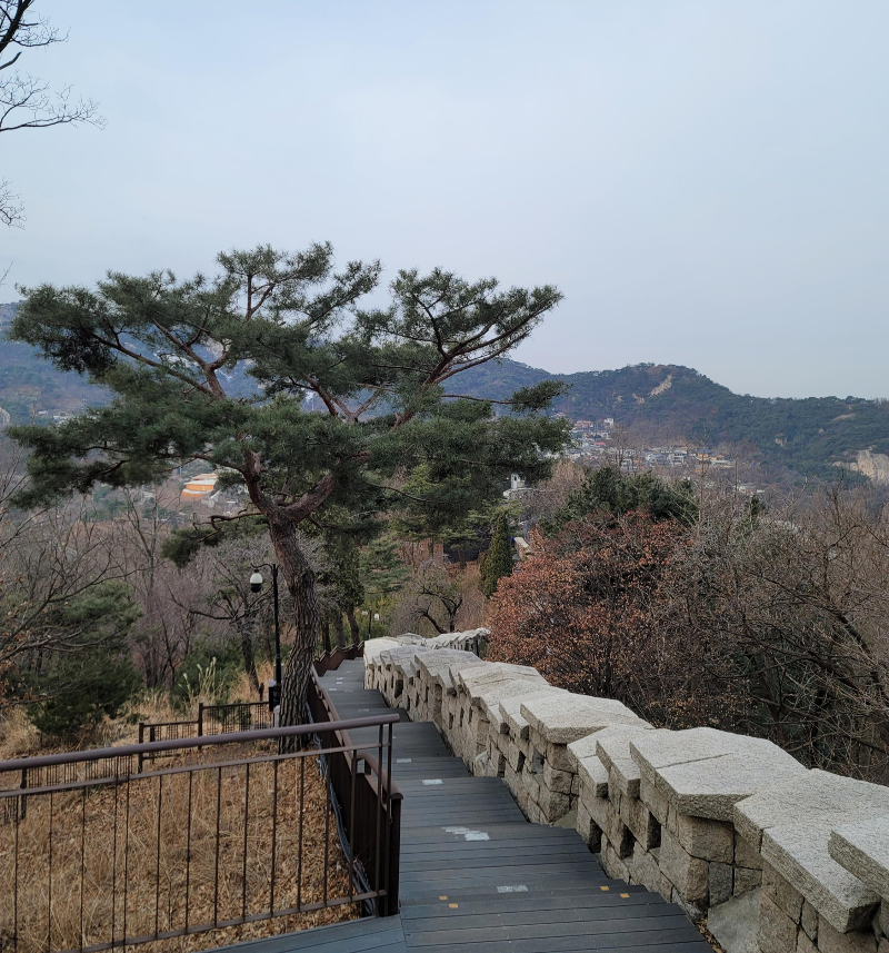 쉼터에서 바라보는 풍경