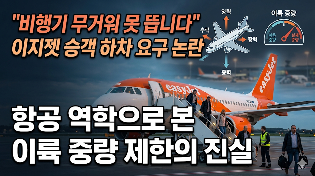 비행기 승객 하차 요구 논란, 이지젯 "비행기 무거워 못 뜹니다" 항공 역학으로 본 이륙 중량 제한의 진실