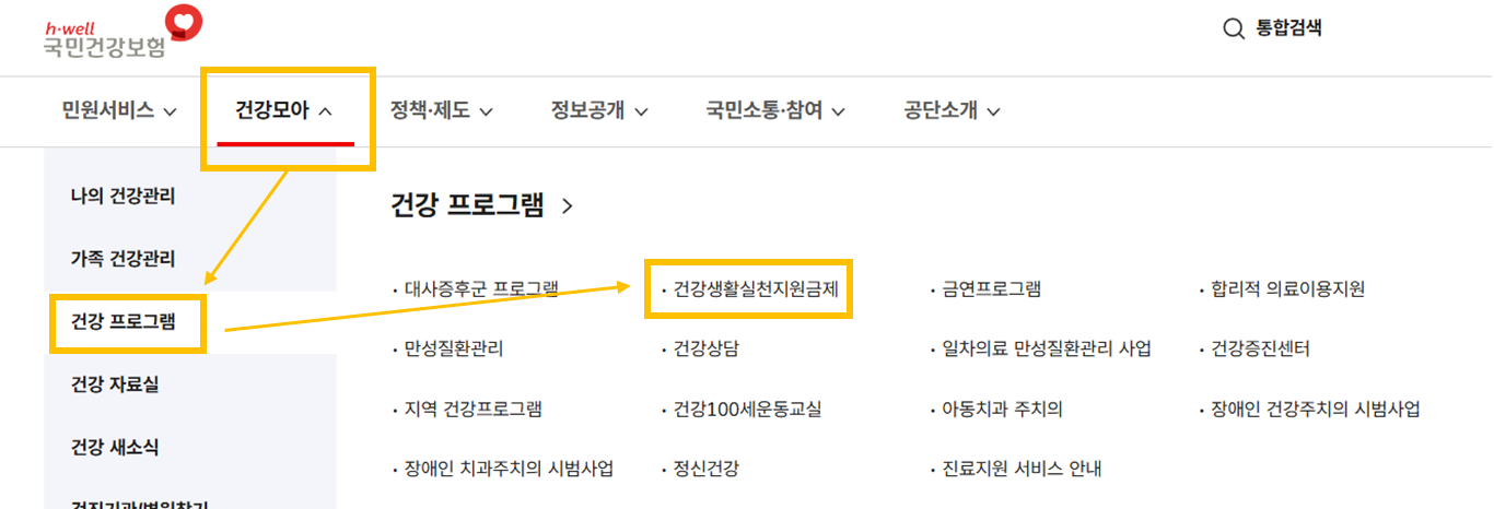 국민건강보험_건강생활실천지원금제_lifelog4.me