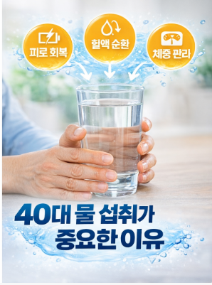 40대 물 섭취 중요성