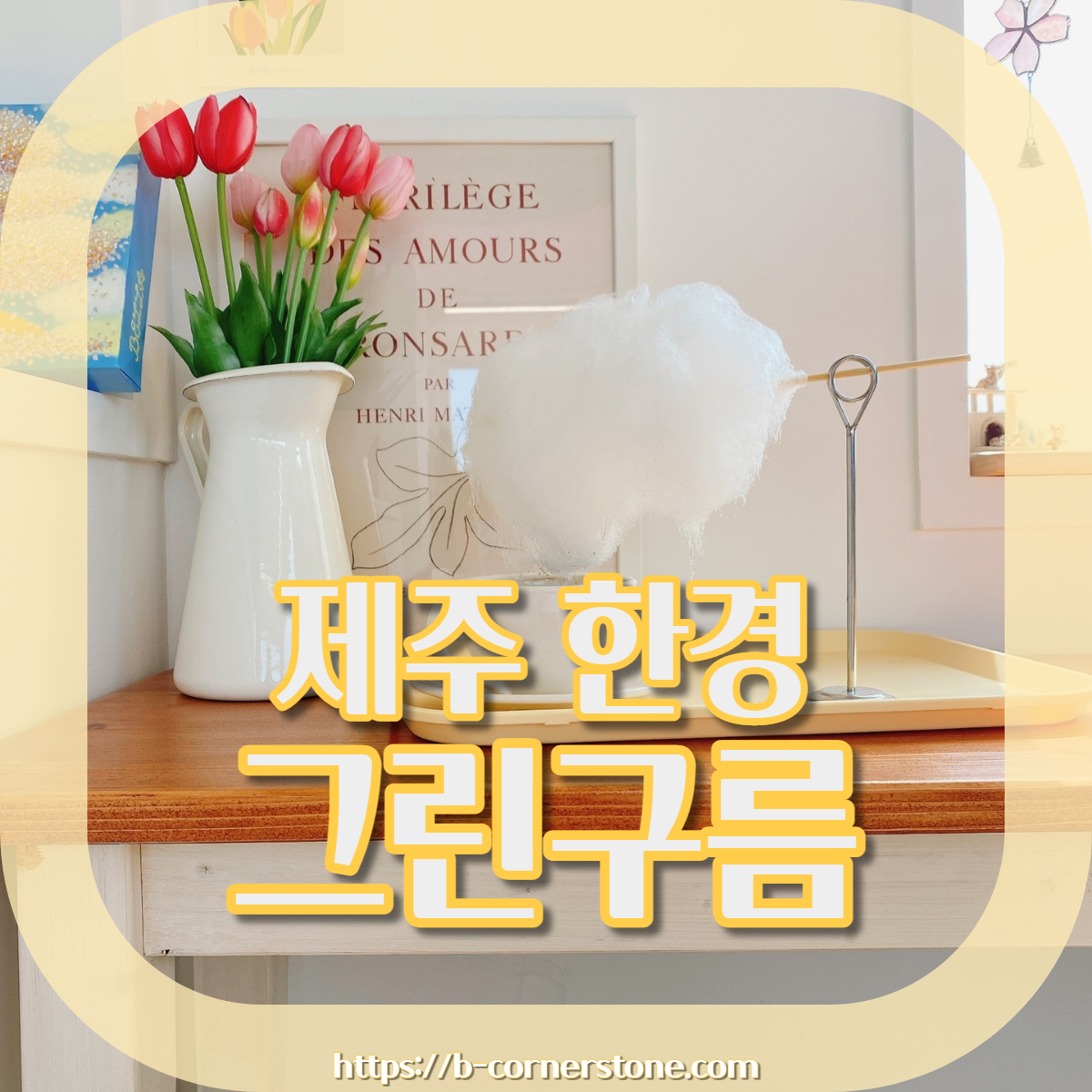 제주 한경 싱계물공원 바다목장 솜사탕 커피 그린구름 카페