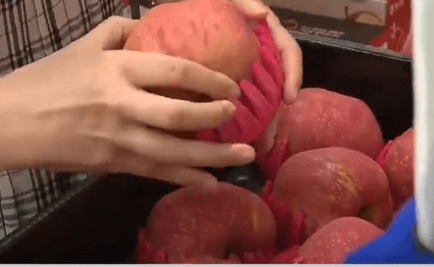 과일을 고르는 장면