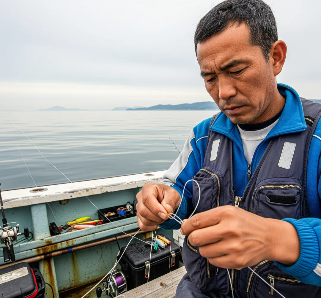 선상 오징어 낚시 채비 관련 이미지