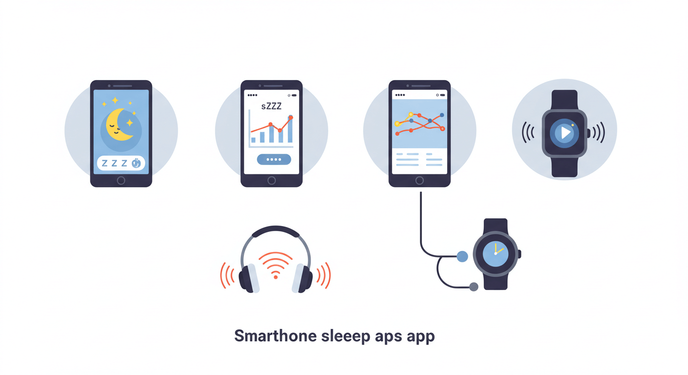 &quot;수면 앱으로 스마트하게 관리하기&quot;에 대한 이미지입니다.
