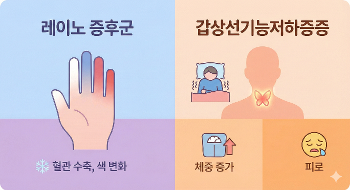 레이노 증후군과 갑상선 기능 저하증
