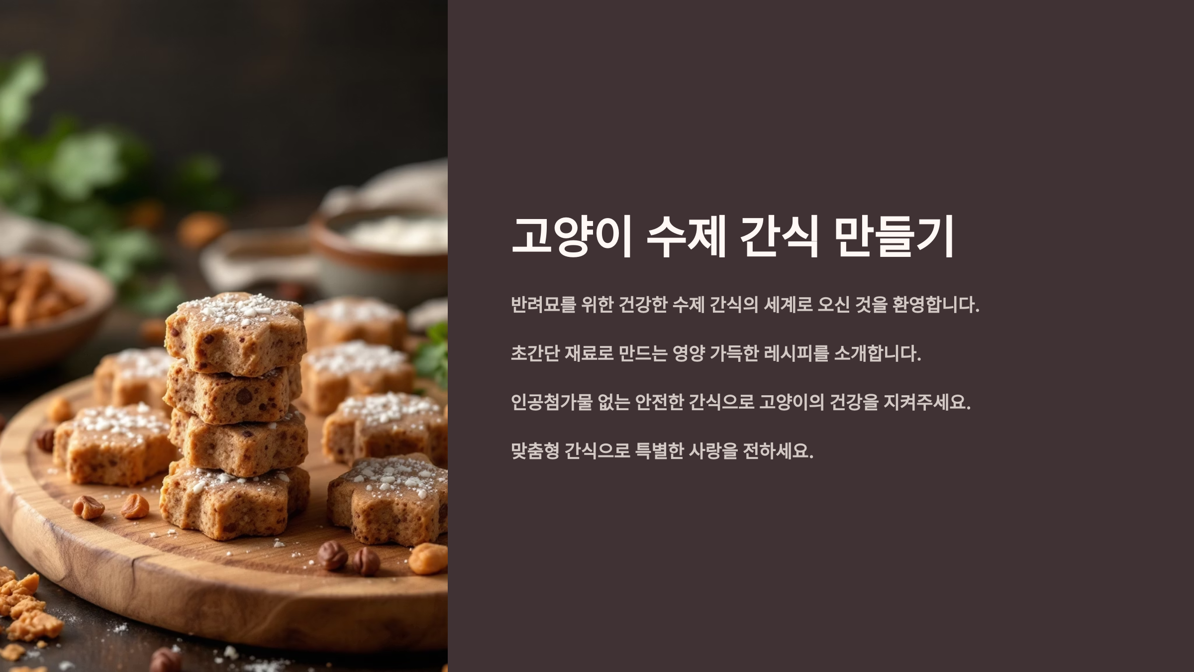 고양이 수제 간식 만들기! 초간단 재료로 만드는 건강 레시피