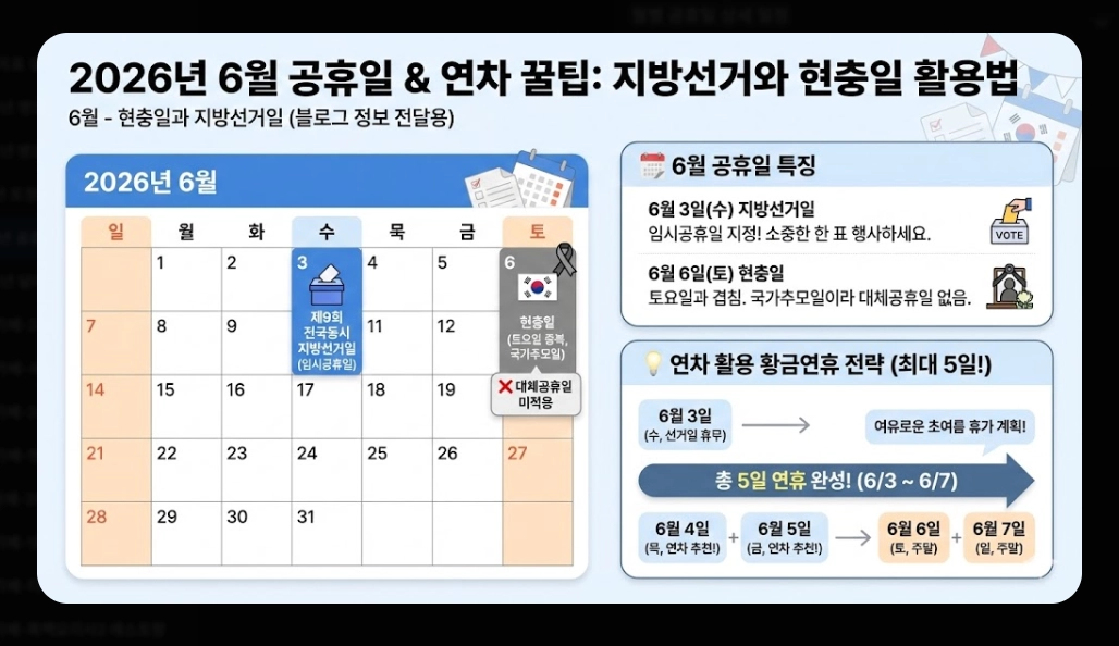 2026년 공휴일 총정리 대체공휴일 완벽 분석