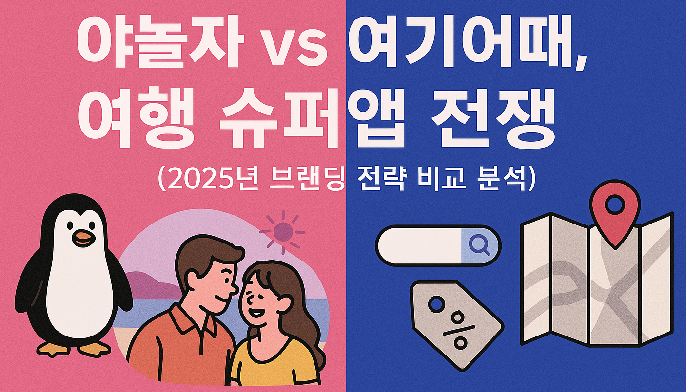 야놀자 여기어때 여행 슈퍼앱 전쟁 이미지