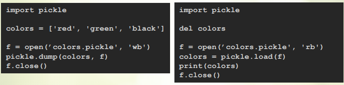 pickle 모듈 사용