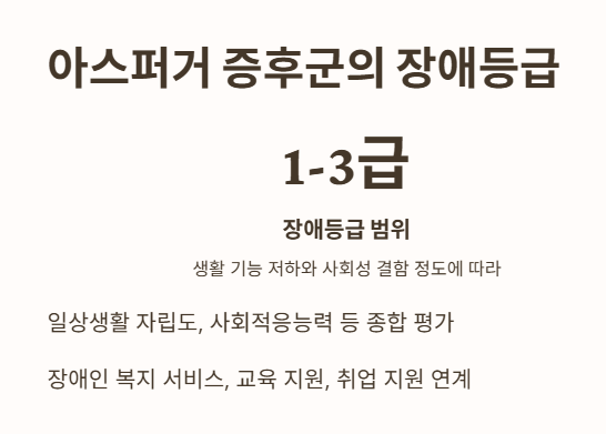 아스퍼거 증후군의 장애등급