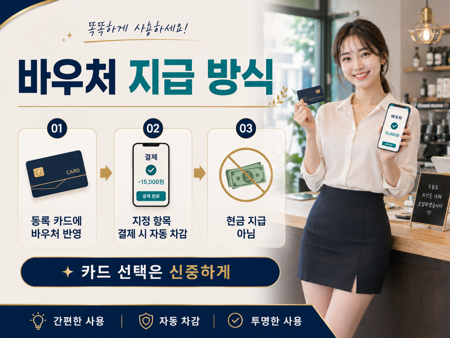 소상공인 경영안정 바우처 카드 등록 자동 차감 지급 방식