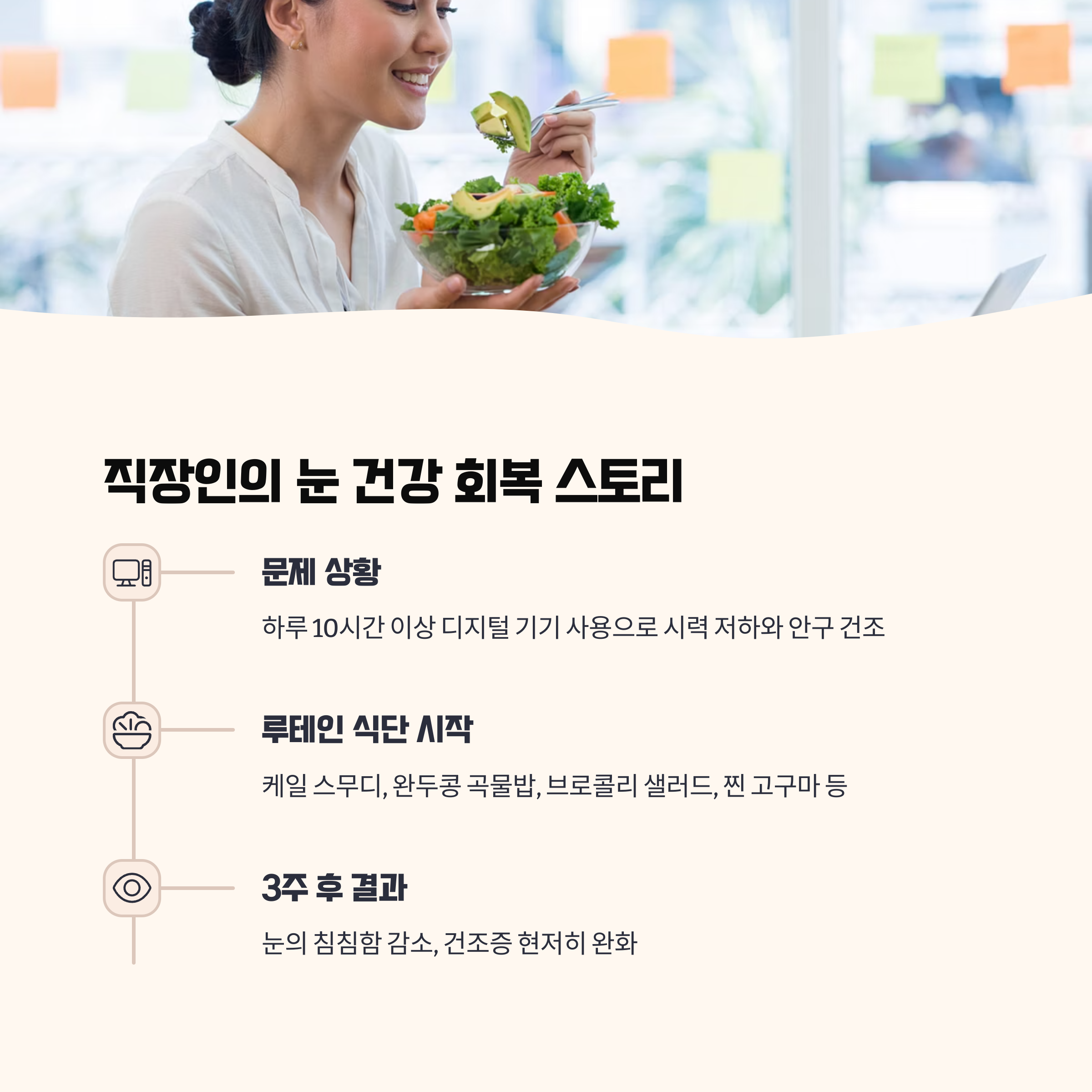 스마트폰 중독 직장인의 눈 건강 회복기
