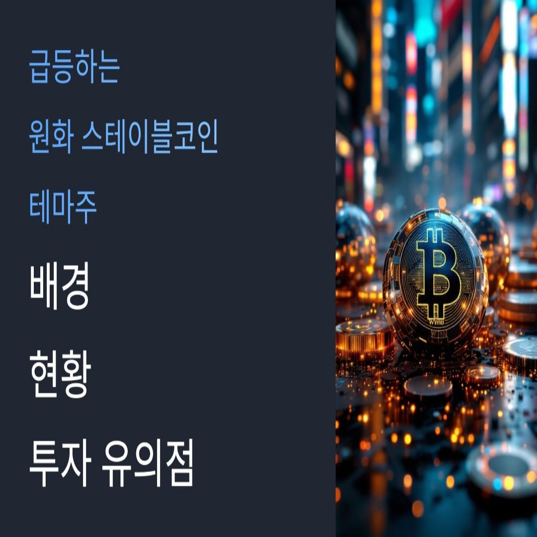 원화 스테이블코인 테마주 광풍의 배경과 현황, 투자 유의점