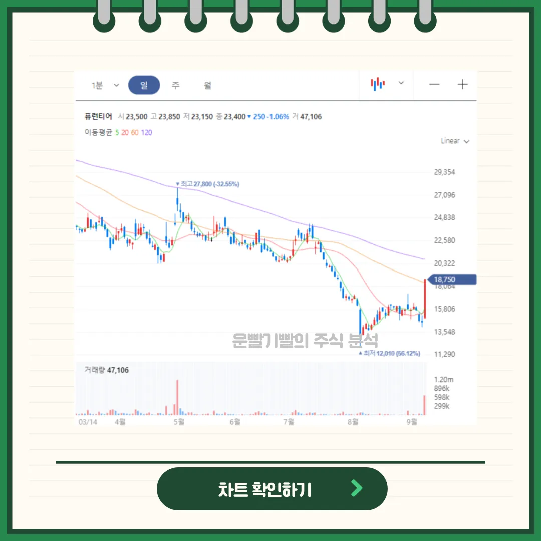 퓨런티어 차트분석