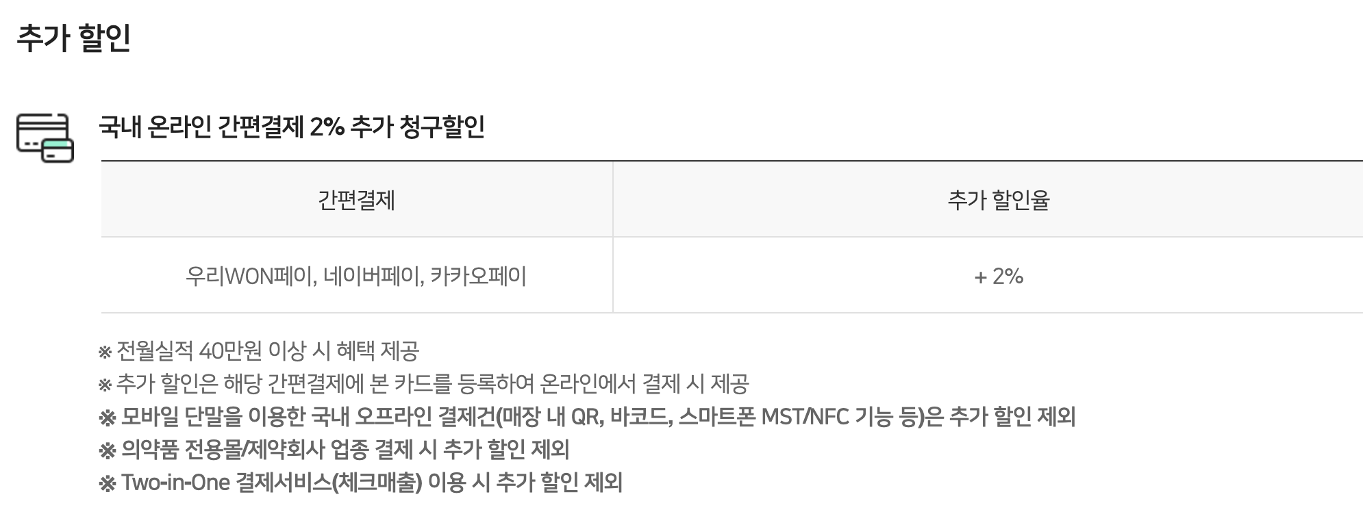 카드의정석 EVERY DISCOUNT 혜택 네이버페이 2.8% 할인 솔직리뷰3