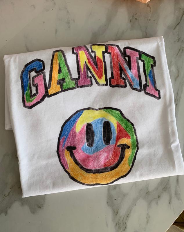 (빠른출고) 가니 레인보우 스마일 로고 티셔츠 커플티