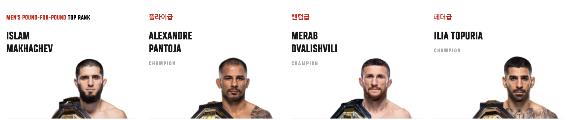 UFC 경기 일정 및 시청방법