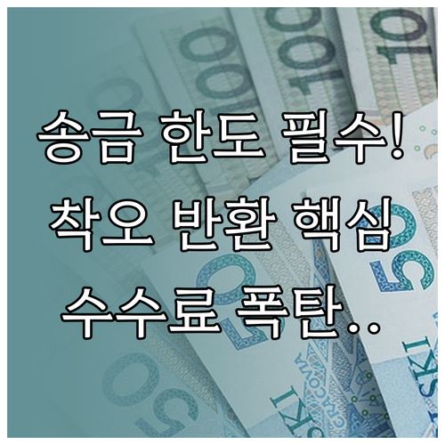 카카오페이 송금 한도 수수료 정책 착..