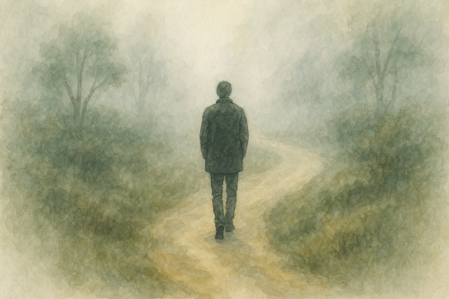 안개 속의 외로운 길