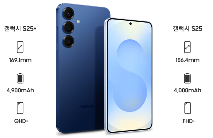S25+ , S25 외관 비교