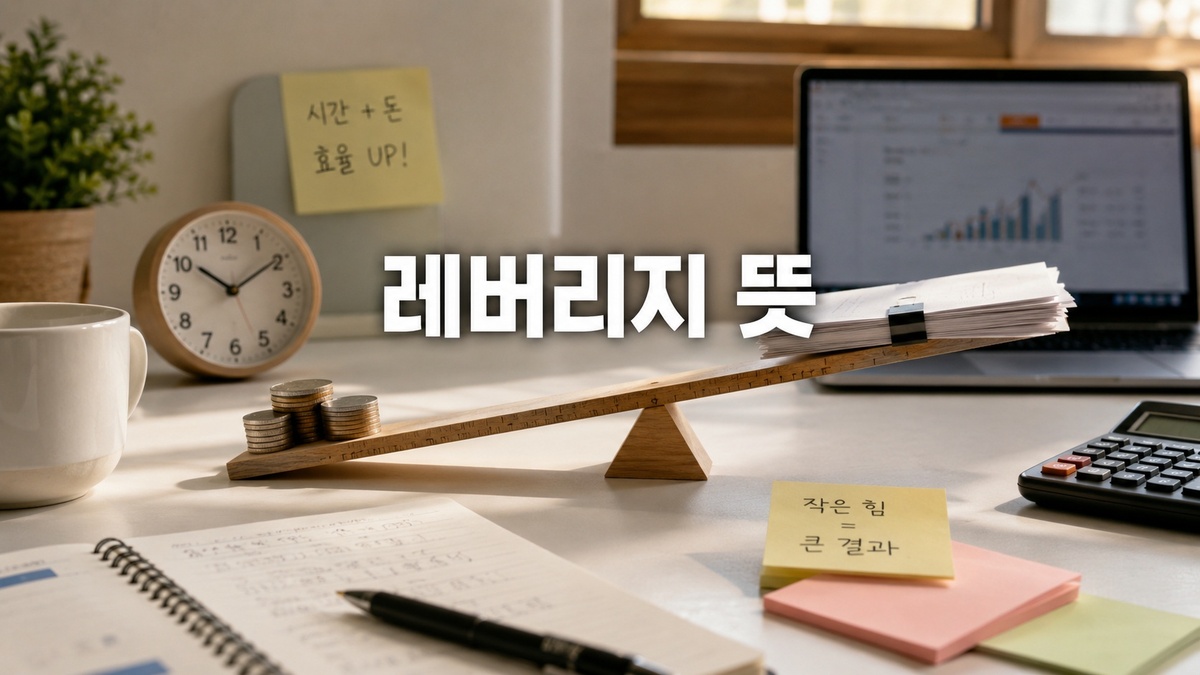 레버리지 뜻, 돈과 시간의 효율을 높이는 힘을 제대로 이해하기