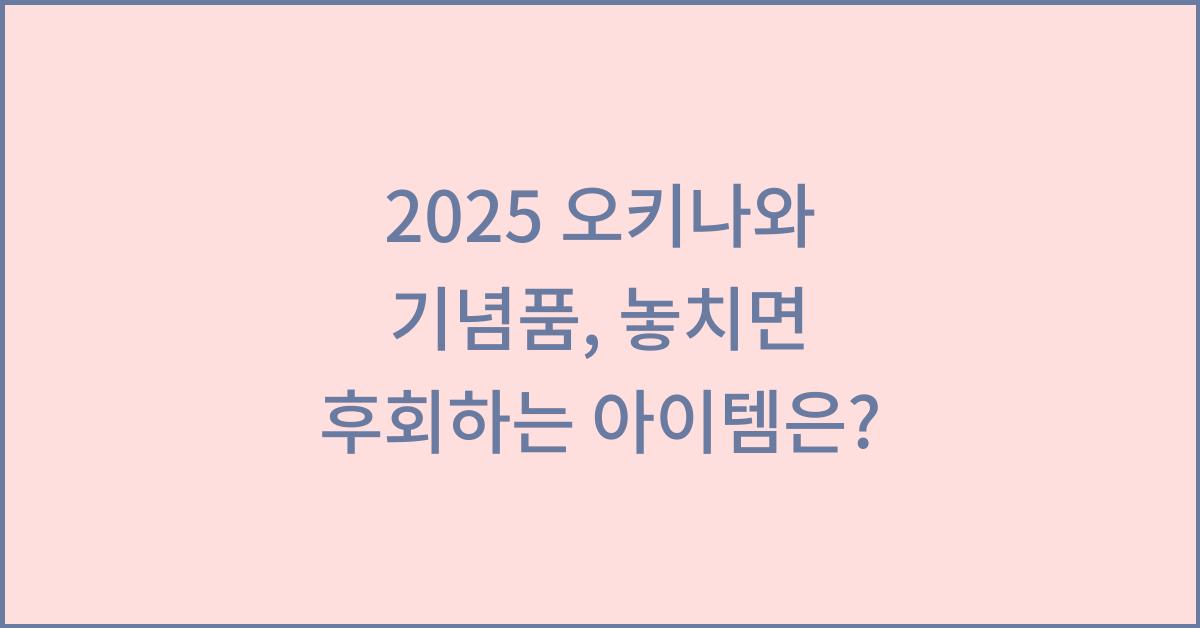 2025 오키나와 기념품