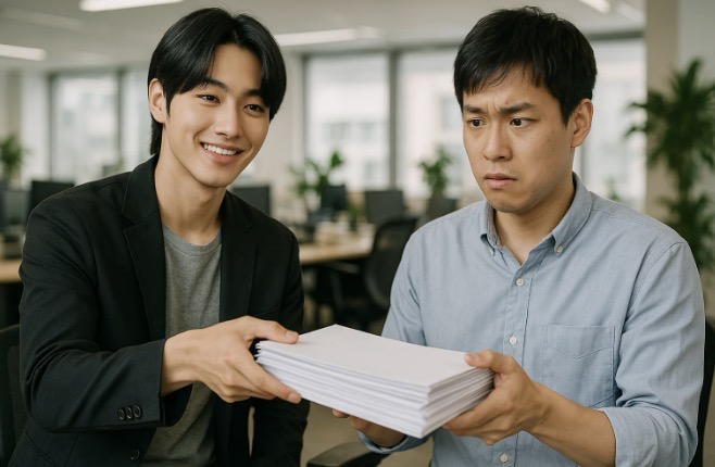 일 떠넘기는 동료