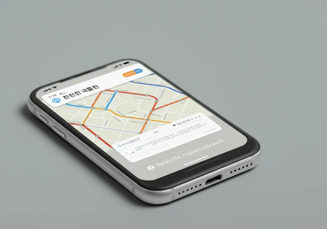 모바일 앱을 통한 노선도 활용