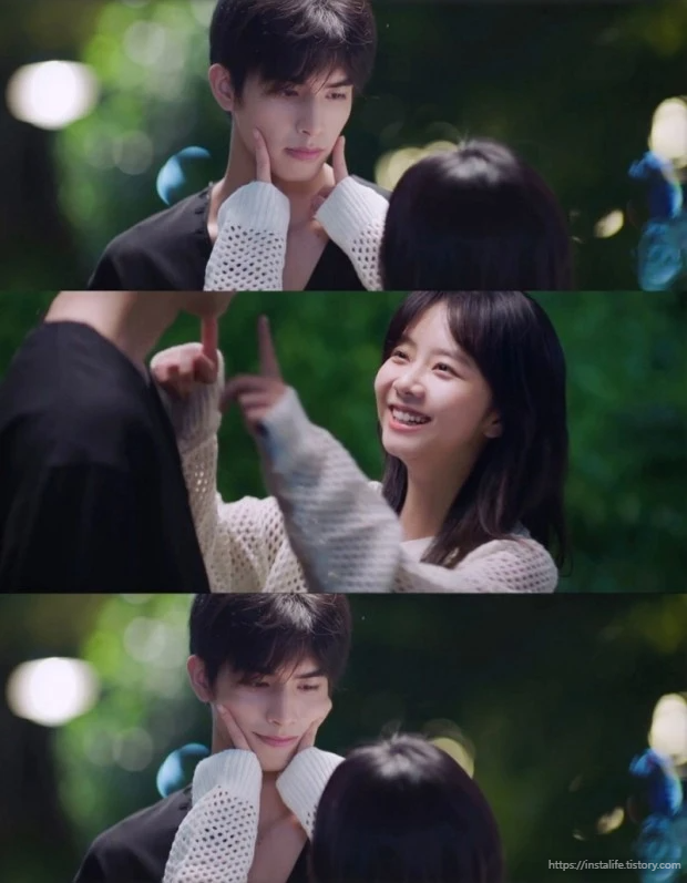 링샤오와 리젠젠이 연애하는 모습