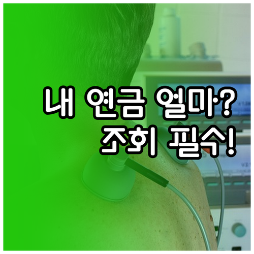 모바일 국민연금 납부내역 조회와 노후..