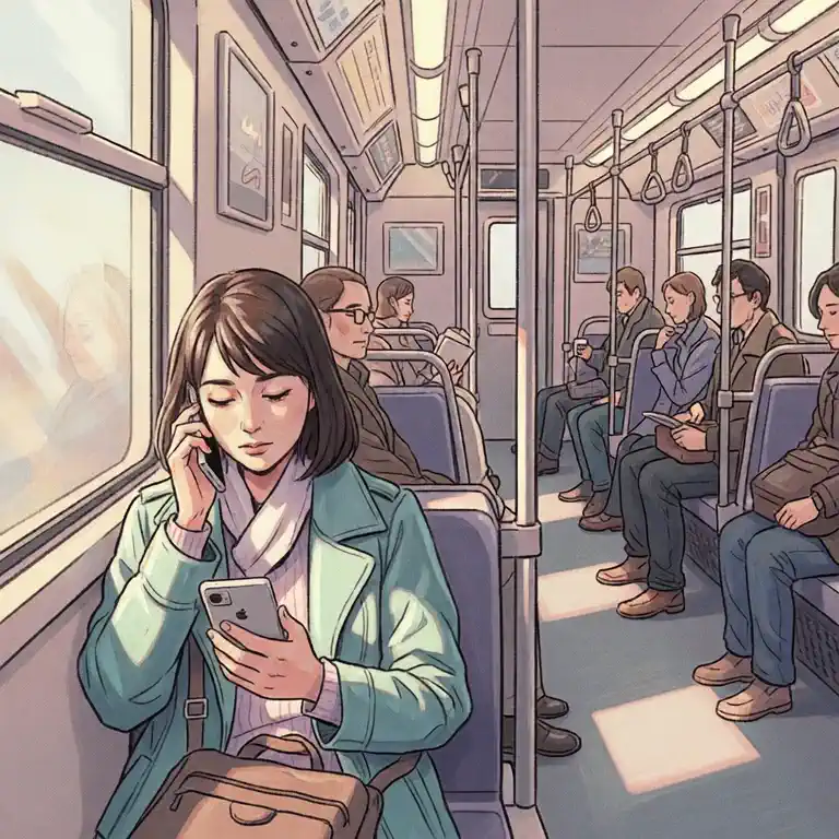 지하철 조용한 통화