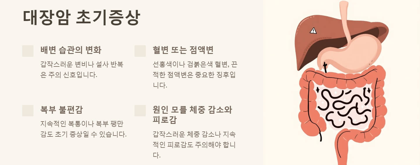 대장암 초기증상 및 검사방법