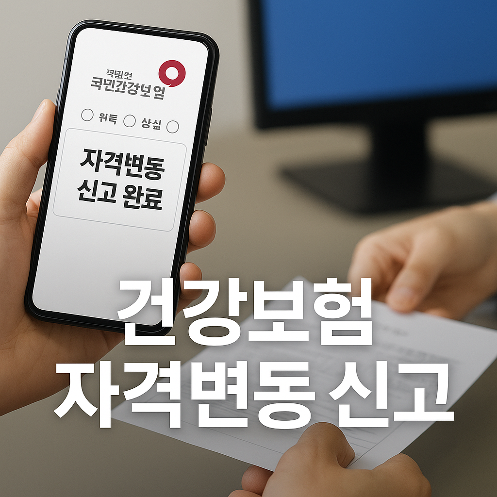 건강보험 자격변동 신고 방법